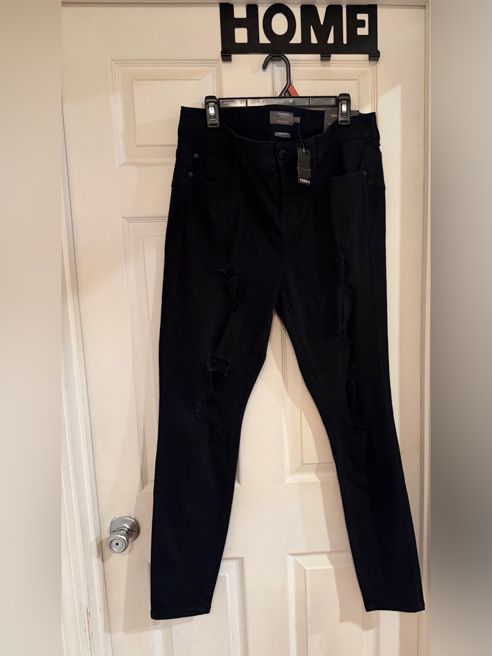 torrid Black Skinny Ripped Jeans